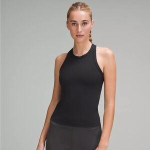 Lululemon align waist length black racer back workout tank size 4